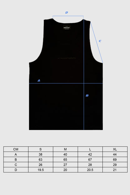 Black Slim Ribbed Tank